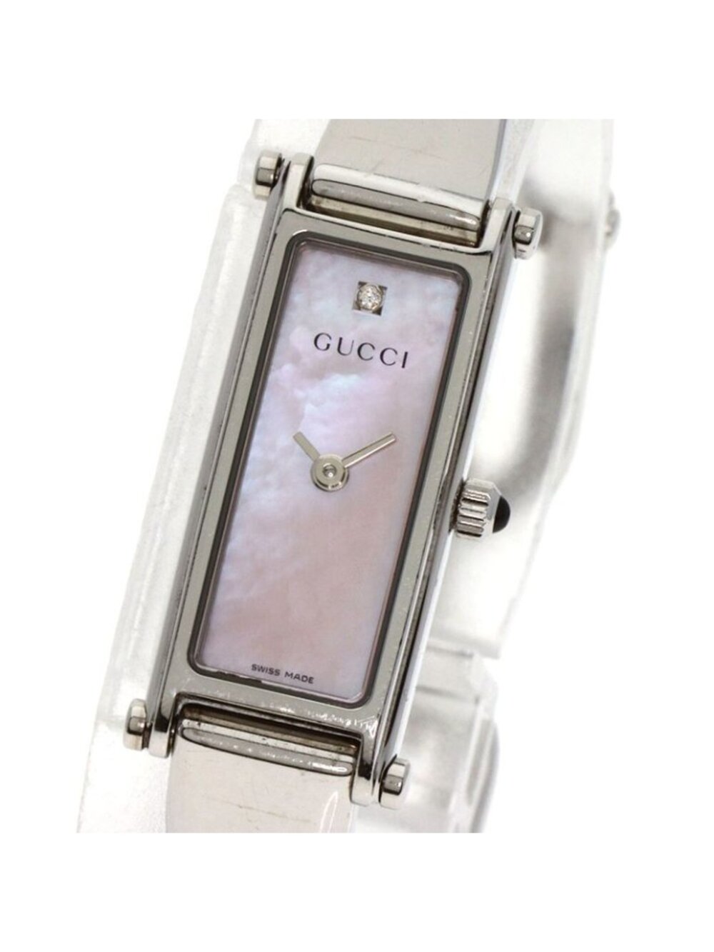 Gucci Square Face Diamond Watch SS - Picture 3 of 15